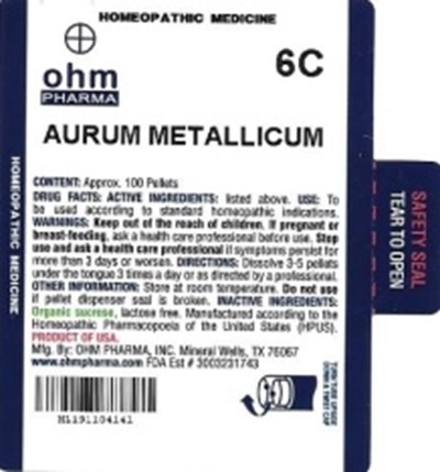 Md Label (Aurum Metallicum   Md Tube Labels)
